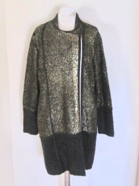 Olsen Europe Metallic Knit Sweater Jacket